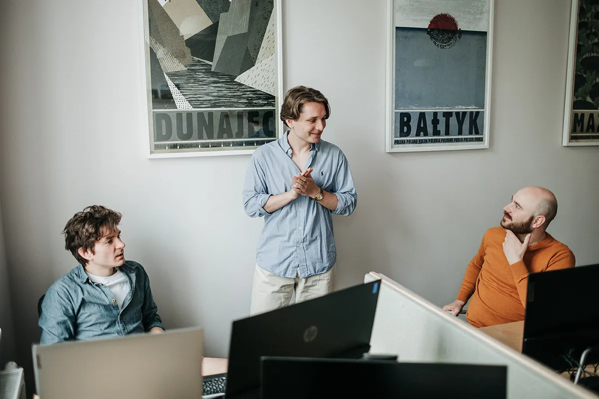 Yolk community workspace with members collaborating